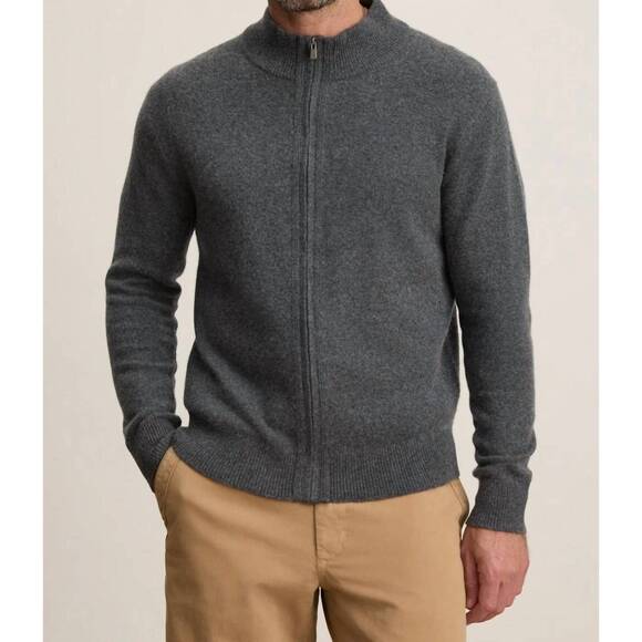 NEW VELVET BY GRAHAM & SPENCER dallen zip-up sweater in storm